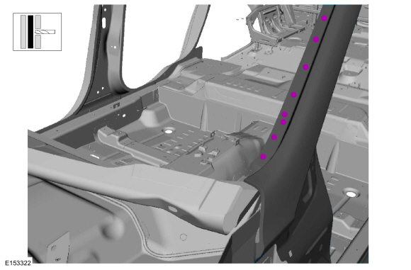 Ford Fusion. A-Pillar Outer Panel. Removal and Installation