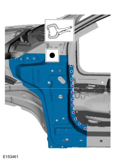 Ford Fusion. A-Pillar Outer Panel Section and Reinforcement. Removal and Installation