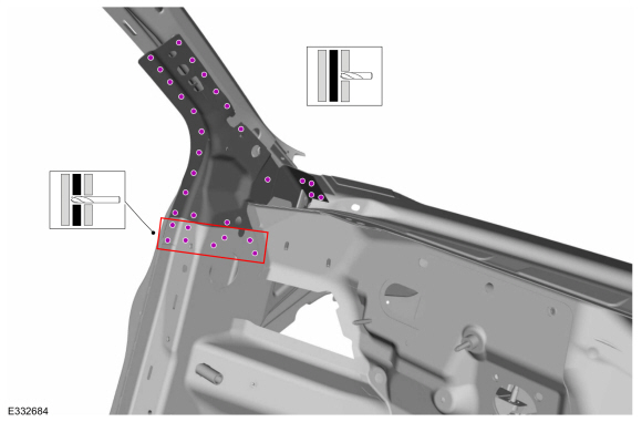 Ford Fusion. A-Pillar Reinforcement. Removal and Installation