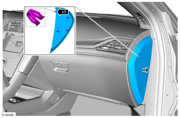 Ford Fusion. A-Pillar Trim Panel. Removal and Installation