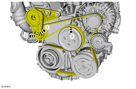 Ford Fusion. Accessory Drive Belt. Removal and Installation