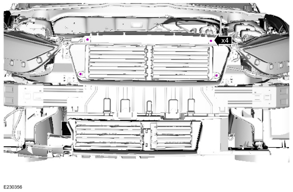 Ford Fusion. Active Grille Shutter. Removal and Installation