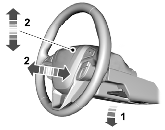 Ford Fusion. Adjusting the Steering Wheel