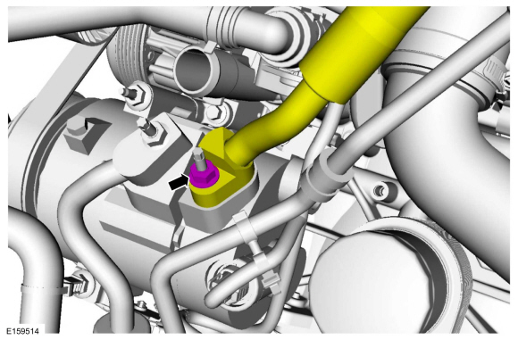 Ford Fusion. Air Conditioning (A/C) Compressor Inlet Line - 1.5L EcoBoost (118kW/160PS) – I4. Removal and Installation