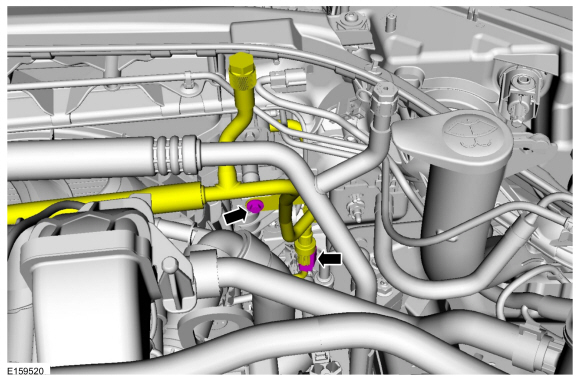 Ford Fusion. Air Conditioning (A/C) Compressor Outlet Line - 1.5L EcoBoost (118kW/160PS) – I4. Removal and Installation