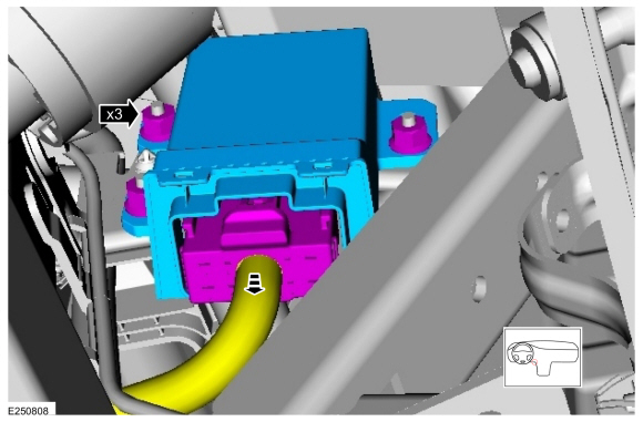 Ford Fusion. Air Distribution Door Actuator. Removal and Installation