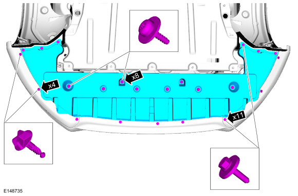 Ford Fusion. Ambient Air Temperature Sensor. Removal and Installation