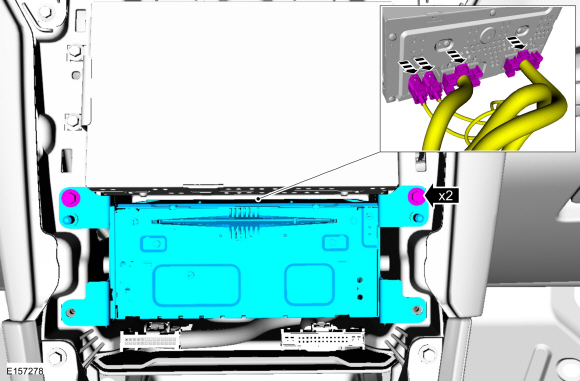 Ford Fusion. Audio Front Control Module (ACM). Removal and Installation