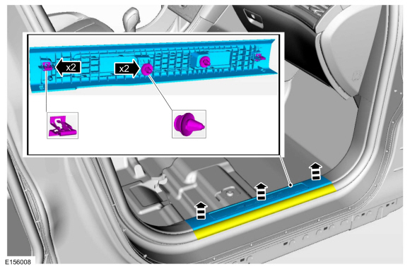 Ford Fusion. B-Pillar Trim Panel. Removal and Installation