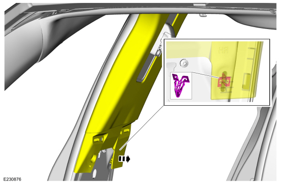 Ford Fusion. B-Pillar Trim Panel. Removal and Installation