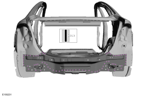 Ford Fusion. Back Panel and Reinforcement. Removal and Installation