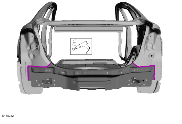 Ford Fusion. Back Panel and Reinforcement. Removal and Installation