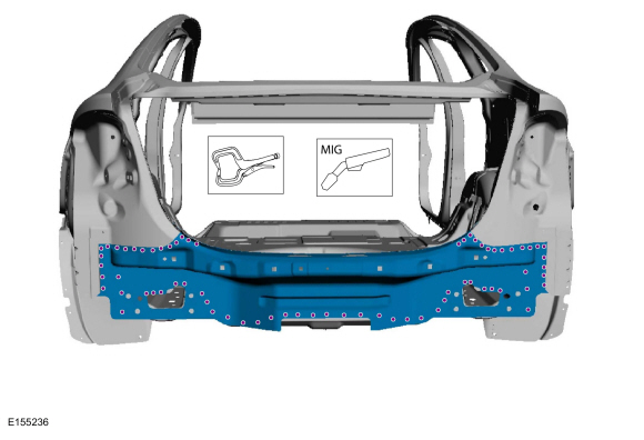 Ford Fusion. Back Panel and Reinforcement. Removal and Installation