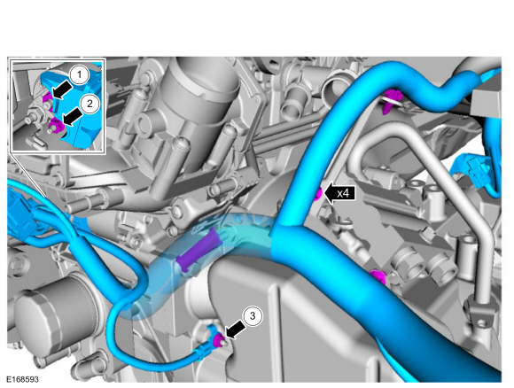 Ford Fusion. Battery Cables - 1.5L EcoBoost (118kW/160PS) – I4. Removal and Installation