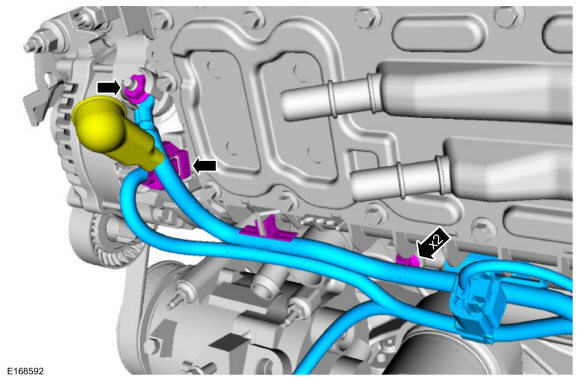 Ford Fusion. Battery Cables - 1.5L EcoBoost (118kW/160PS) – I4. Removal and Installation