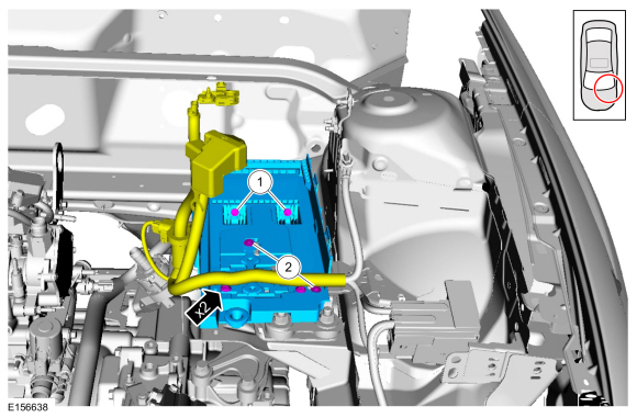 Ford Fusion. Battery Tray. Removal and Installation