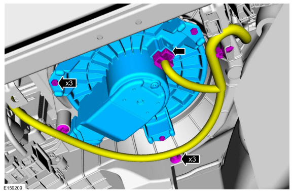 Ford Fusion. Blower Motor. Removal and Installation