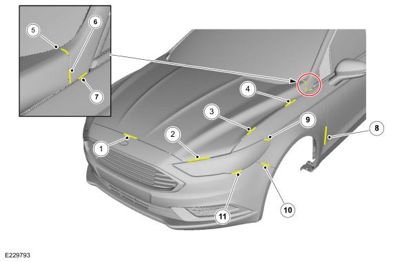 Ford Fusion. Body and Frame. Description and Operation