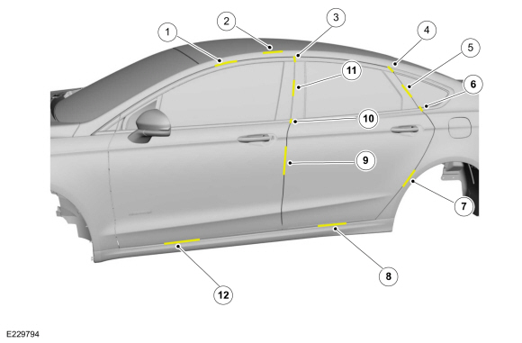 Ford Fusion. Body and Frame. Description and Operation