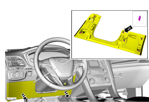 Ford Fusion. Body Control Module (BCM). Removal and Installation