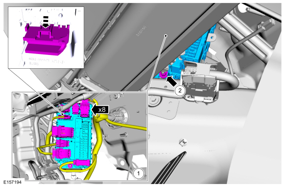 Ford Fusion. Body Control Module (BCM). Removal and Installation