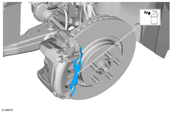 Ford Fusion. Brake Caliper Anchor Plate - 2.7L EcoBoost (238kW/324PS). Removal and Installation