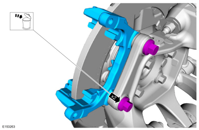 Ford Fusion. Brake Caliper Anchor Plate. Removal and Installation