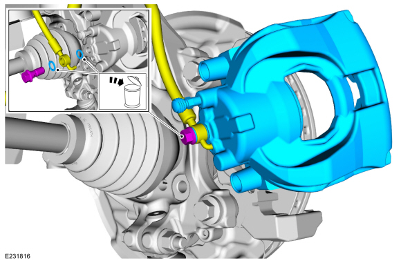 Ford Fusion. Brake Caliper. Removal and Installation