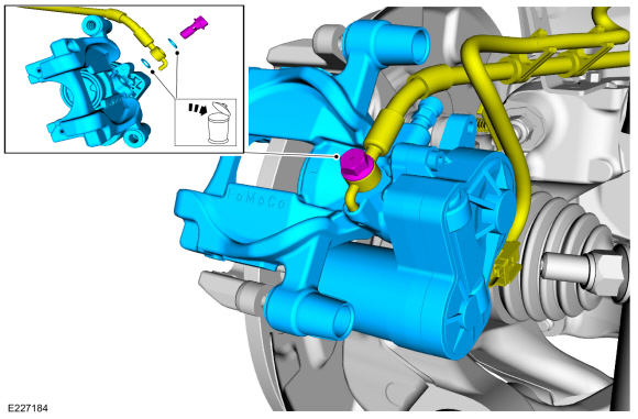 Ford Fusion. Brake Caliper. Removal and Installation