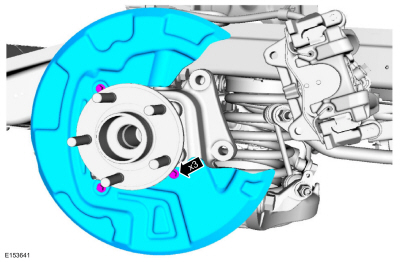 Ford Fusion. Brake Disc Shield. Removal and Installation