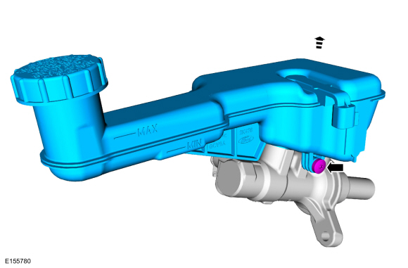 Ford Fusion. Brake Fluid Reservoir. Removal and Installation