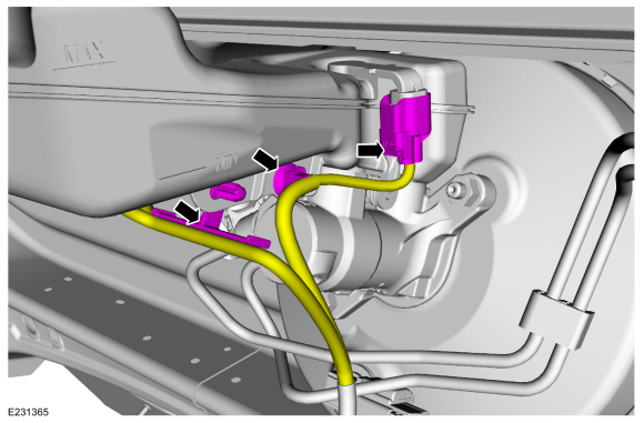 Ford Fusion. Brake Master Cylinder. Removal and Installation