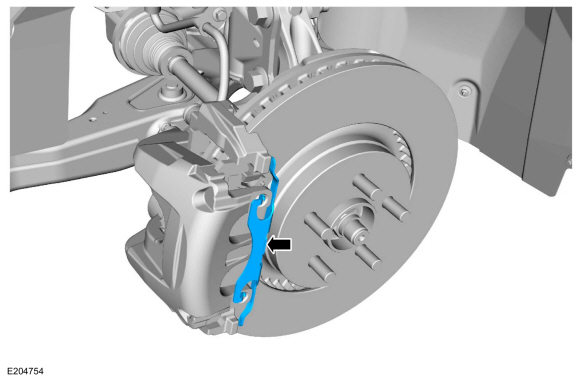 Ford Fusion. Brake Pads - 2.7L EcoBoost (238kW/324PS). Removal and Installation