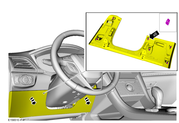 Ford Fusion. Brake Pedal and Bracket. Removal and Installation