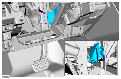 Ford Fusion. Brake Pedal and Bracket. Removal and Installation