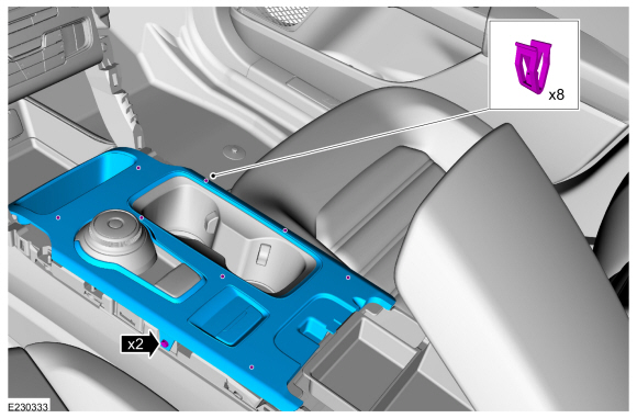 Ford Fusion. Brake Shift Interlock Override Switch. Removal and Installation