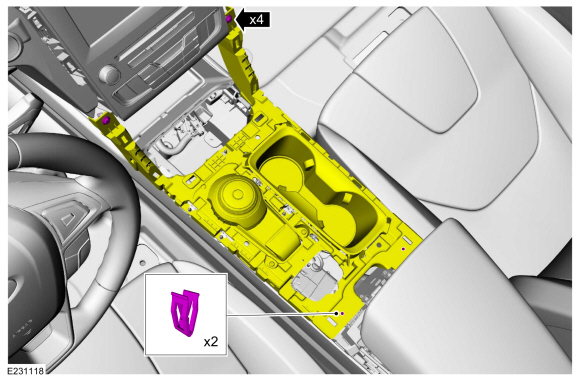 Ford Fusion. Brake Shift Interlock Override Switch. Removal and Installation