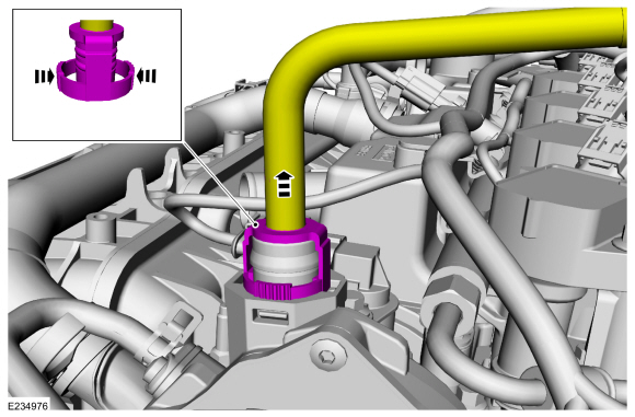 Ford Fusion. Brake Vacuum Pump - 1.5L EcoBoost (118kW/160PS) – I4. Removal and Installation