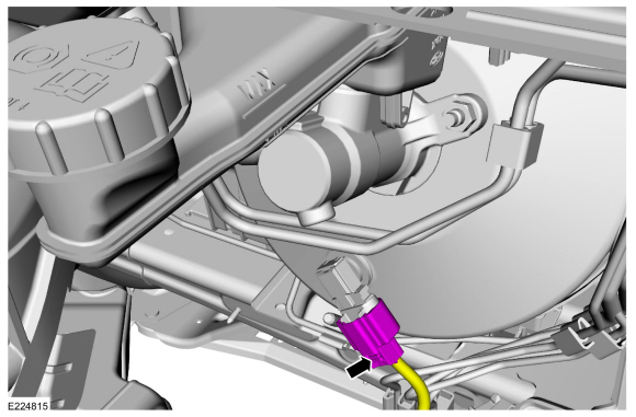 Ford Fusion. Brake Vacuum Sensor. Removal and Installation