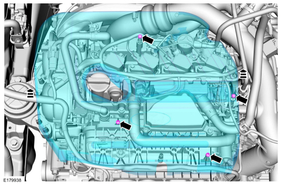 Ford Fusion. Camshaft Position (CMP) Sensor LH. Removal and Installation