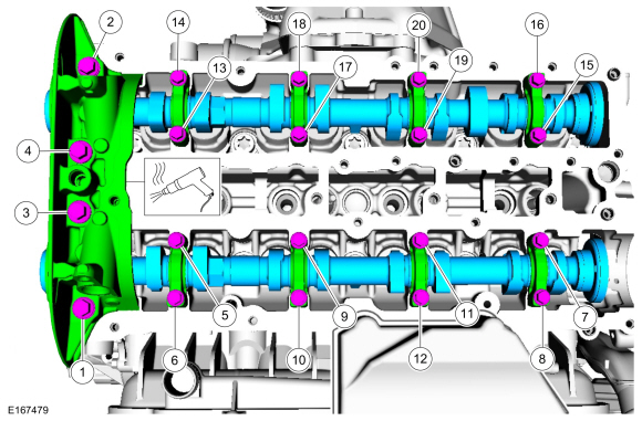 Ford Fusion. Camshafts. Removal and Installation