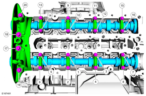 Ford Fusion. Camshafts. Removal and Installation