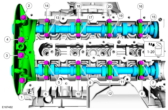 Ford Fusion. Camshafts. Removal and Installation