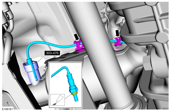 Ford Fusion. Catalyst Monitor Sensor. Removal and Installation