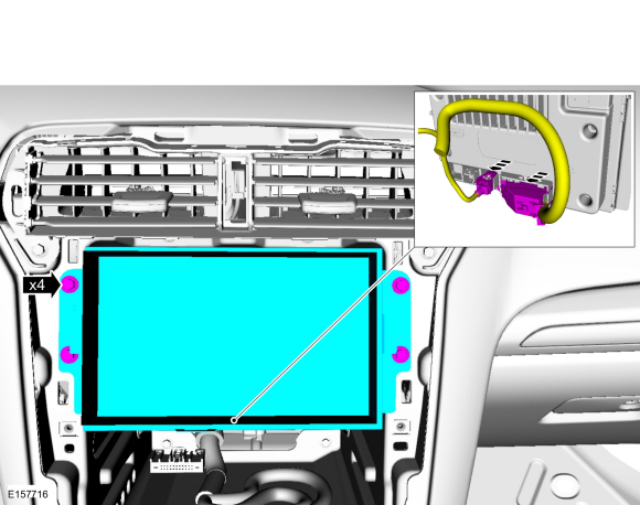 Ford Fusion. Center Registers. Removal and Installation