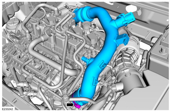 Ford Fusion. Charge Air Cooler (CAC) Intake Pipe. Removal and Installation