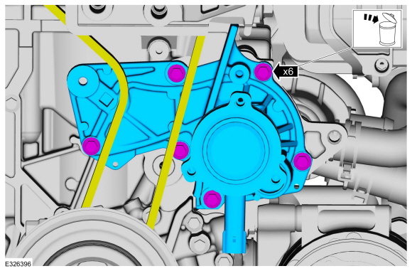 Ford Fusion. Coolant Pump. Removal and Installation