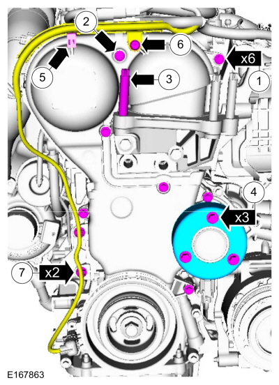 Ford Fusion. Coolant Pump. Removal and Installation