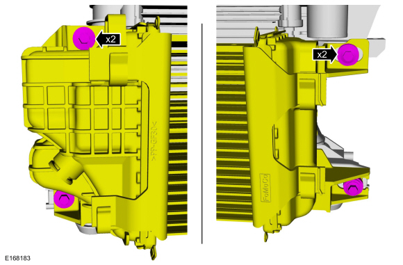 Ford Fusion. Cooling Fan Motor and Shroud. Removal and Installation