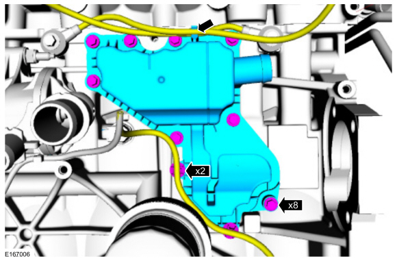 Ford Fusion. Crankcase Vent Oil Separator. Removal and Installation